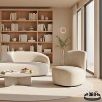Fauteuil pivotant de salon JOYA, Beige/ 66x69x75