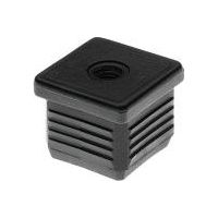 Fortaps Quadrat-Distanzstück 30x30mm Schwarz PEHD