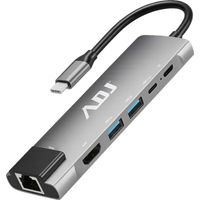 DOCKING TYPE C MULTIPORT 6IN1 USB3.02+HDMI1+RJ45+USBC PD+DATA