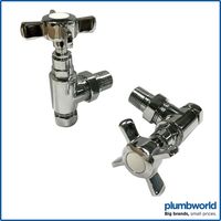 Galiflo Traditional Cross Head Angled Radiator Valve (Pair)