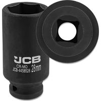 Chiave a bussola a impatto profonda JCB da 1/2" in acciaio Cr-Mo a 6 punte da 28 mm
