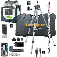 Laserliner Rotationslaser mit Stativ und Teleskop Nivellierlatte G360 MX + Zubehör