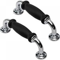 96mm Hole Distance 2 Pieces Black Vintage Door Knobs Cupboard Door Handles Cabinet Drawer Pulls Furniture Door Handles for Cupboards Kitchen Pull Knobs Wardrobe