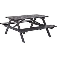 Banco para grupos rectangular negro L x P totales 1500 x