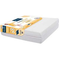 CANDIDE Matelas Pliant 2 Parties Ecru - 60x120 cm