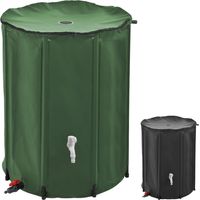 Linxor – Récupérateur d'eau de pluie pliable 500 L – ABS et tissu PVC résistant – Robinet de gestion du débit – Pour surfaces stables