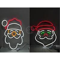 Weihnachtsfigur aus Neon, 2 verschiedene Modelle