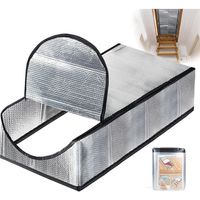 Isolation pour escalier, isolation pour trappe d'escalier de grenier, isolation pour escalier en aluminium double face avec fermeture éclair
