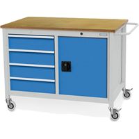 Bedrunka+Hirth Reihenwerkbank Breite 1.500 mm 1x Ablageboden halbe Tiefe BxTxH 1.500x750x859 mm - 04.12.19VA