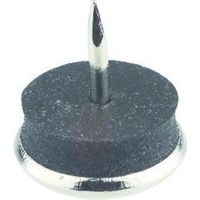 DRANSFELD, Gleiter rund, Durchmesser 25mm zum Einschlagen, Gummi silber vernickelt 100 Stk