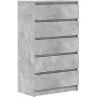 Maison Exclusive - Cassettiera Grigio Cemento 60x36x103 cm in Legno Multistrato