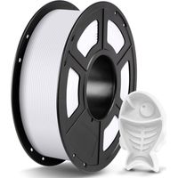 Filamento PETG 1,75 mm, Filamento PETG per stampante 3D, Elevata resistenza e tenacità, Precisione dimensionale +/- 0,02 mm, Bobina da 1 kg, PETG bianco
