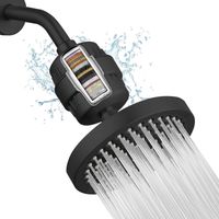 Kit de douche 6 pouces avec filter de purification noir 20 niveaux MYQ-DP pour maison