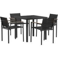 Ensemble de meubles d'extérieur 5 pcs Noir et anthracite vidaXL