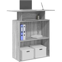 vidaXL Reception Desk Grey Sonoma 100x40x104 cm Engineered Wood