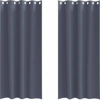 Rideaux occultants,Rideaux anti-lumière avec des rideaux Anthracite Polyester CFW46343