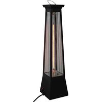 Stufa Elettrica Portatile Infrarossi Fibra di Carbonio per Interni e Esterni 2000W Kekai 20x20x78 cm