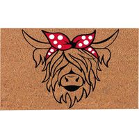 Door Mat - Ĥighland Cow Doormat Rug 40x60cm Soft Absorbent Non Slip Polyester Floor Mat Quick Dry Bathroom Kitchen