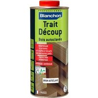 Blanchon – Trait' Decoup finition brun autoclave – Protection hydrofuge pour bois autoclavés – Rendement 12m²/L – Séchage rapide