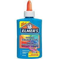 ELMERS COLLE PVA COLORÉE BLEU 147 ML LAVABLE IDÉALE POUR FABRIQUER DU SLIME 1 UNITÉ ELMER'S 2109500