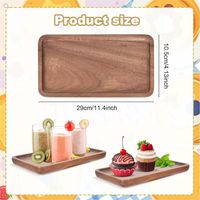 1 Plateau En Bois, Bordures Surélevées, Acacia Naturel, Pour Salon Salle De Bain