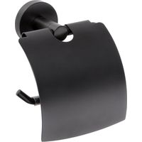 Portarrollos de papel higiénico BEMETA DARK de latón negro 14x9,5x9cm (104112010)