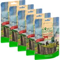 Best Nature Premium Snack für Katzen, 5x 50 g - Fleischsticks vom Rind