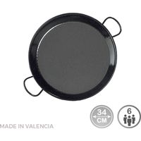 Poêle À Paella Émaillée Pour Induction Et Vitrocéramique Ø34cm (6 Personnes). Vaello