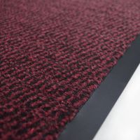 Décoweb – Tapis paillasson rouge 80 x 120 cm – Semelle PVC pour intérieur et extérieur – Absorption optimale – Aspect tigré à deux tons