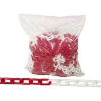 CATENA SEGNALETICA IN PLASTICA BIANCA E ROSSA- - ø mm.8 conf. 5mt. - 5 mt QUALITY