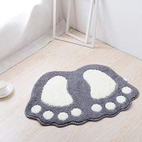 Tapis de bain gris, 67 x 48 cm, antidérapant, à séchage rapide et absorbant, idéal pour la chambre et la cuisine.