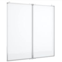 vidaXL Tableau blanc magnétique pliable 80x80x1,7 cm aluminium