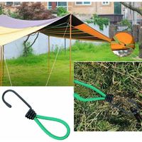 12pcs Camping en Plein air Tente élastique Crochet Boucle Corde Sangles Bundle Fixe Haut Elasticité Crochet de Fixation du Cordon de Plate-Forme
