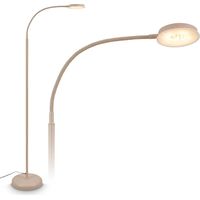 BRILONER - Lampadaire tactile, à intensité variable, orientable, fonction mémoire, lampadaire sur pied salon, lampe sur pied, 125,5x21x45cm, beige