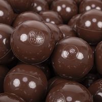 Set di 200 palline di plastica KiddyMoon da 7 cm, marroni.