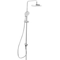 Swiss Aqua Technologies Brausegarnitur, 3-Strahl-Handbrause, Stange mit Schieber, integrierter XXL-Duschkopf 254 mm, Chrom SATPIPET