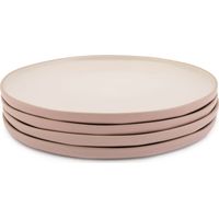 Jamie Oliver Big Love Perfect - Geschirr de gres gesprenkelt, haltbar und stapelbar, mit erhöhtem Rand, spülmaschinen-, mikrowellen- und ofenfest, Set de 4, 27 x 27 x 6 cm