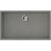 Reginox Elleci Quadra Titanium Kitchen Sink Granite Single Bowl Undermount Waste