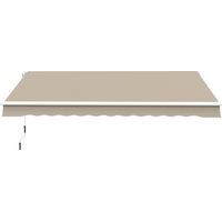 Tente à rouleau 4x2.5 m avec couverture imperméable, en métal et aluminium, Beige