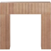 Cornice camino in legno chiaro per soggiorno decorazione Bunbury