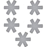 5PCS Pot Protectors and Pot Dividers Felt Pot Protectors Pan Protectors Non-Slip Pot Protectors to Prevent Scratches, 38cm (Grey)-Crezuo