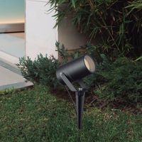 Spot d'extérieur à planter noir IP65 – Aluminium résistant – Tête rotative 360° – Éclairage directionnel GU10 jusqu'à 12W – Millumine