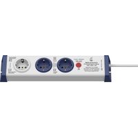interBär 8110-002.01 Steckdosenleiste 3fach Weiß, Blau Schutzkontakt 1 St.