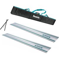 2x Makita 1.5m Guide Rail for SP6000 Plunge Saws + Carry Bag + Connector