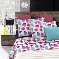 Italian Bed Linen Completo Letto Fantasy, 4 pezzi, Matrimoniale Petali