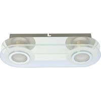 Plafoniera LED Italux Flavio 2x5,5W cromo vetro 29cm