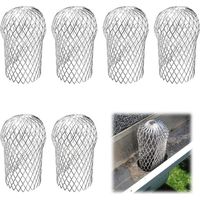 6 protège-gouttières - Protections de gouttières, filtres de gouttières, protecteurs de filtres de protection de gouttière, alliage d'aluminium