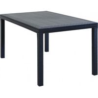 CALIGOLA - set tavolo in alluminio e teak cm 150 x 90 x 74 h con 4 sedie e 2 poltrone Alma