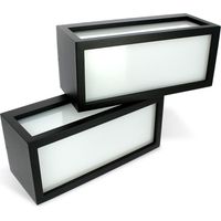 Lot de 2 Appliques murales NEWPORT extérieure E27 Noire