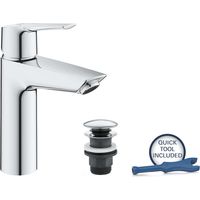 Grohe QuickFix Start - Waschtischarmatur mit Auslass Push-Open, Chrom 24204002